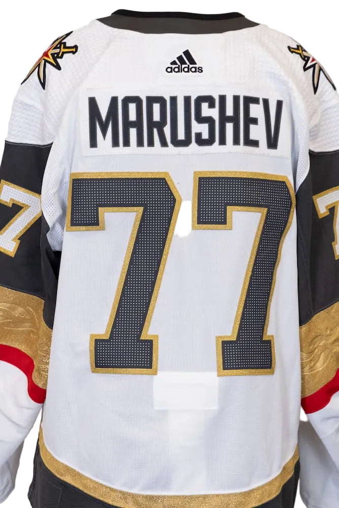 Game-Issued: #77 Maxim Marushev White Circa Set Jersey 2022/23 Season-14982 - Vegas Team Store