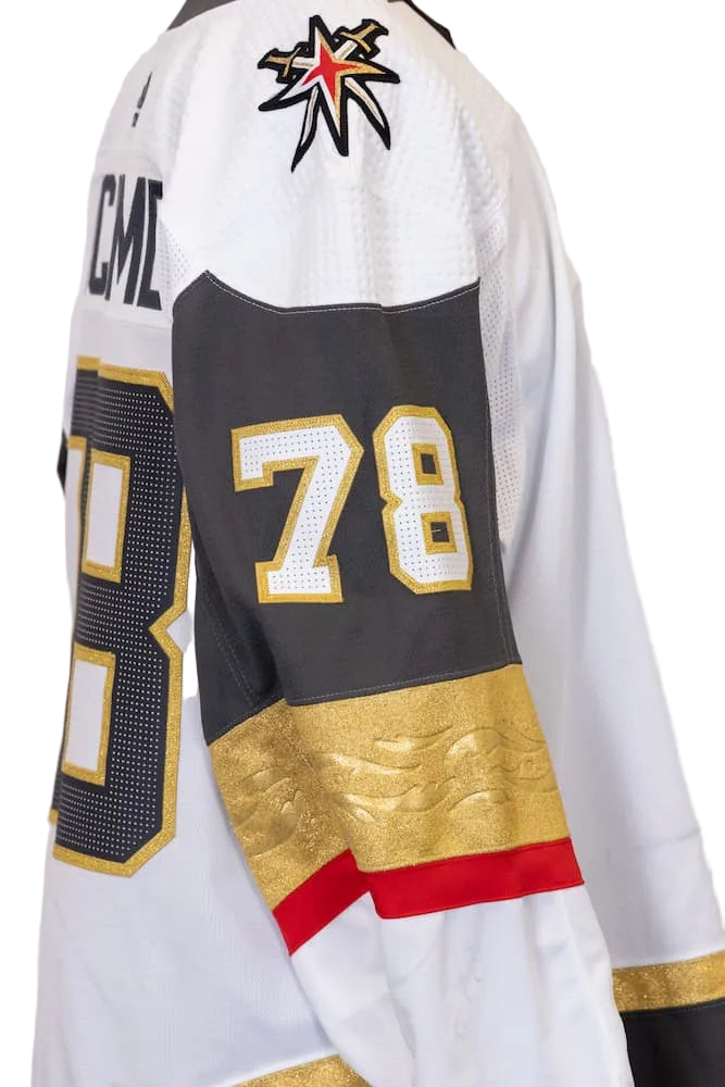 Game-Issued: #78 Justin Ducharme White Set 1 Jersey 2019/20 Season-4820 - Vegas Team Store