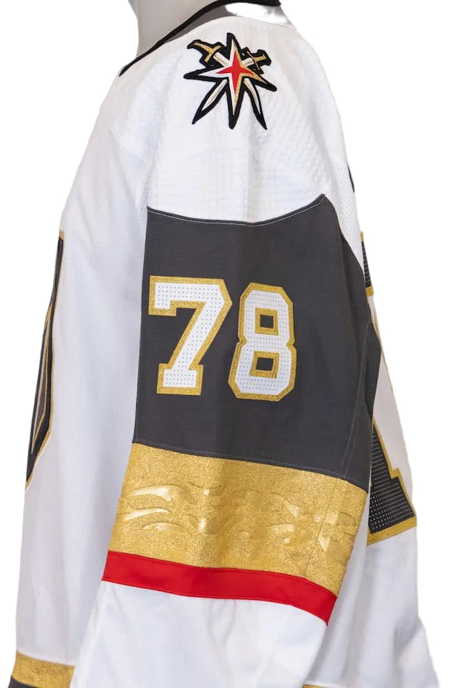Game-Issued: #78 Justin Ducharme White Set 1 Jersey 2019/20 Season-4820 - Vegas Team Store
