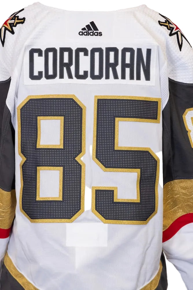 Game-Issued: #85 Connor Corcoran White Set 1 Jersey 2019/20 Season-4823 - Vegas Team Store