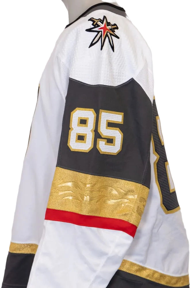 Game-Issued: #85 Connor Corcoran White Set 1 Jersey 2019/20 Season-4823 - Vegas Team Store