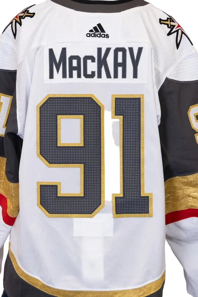 Game-Issued: #91 Cole MacKay White Set 1 Jersey 2019/20 Season-4825 - Vegas Team Store