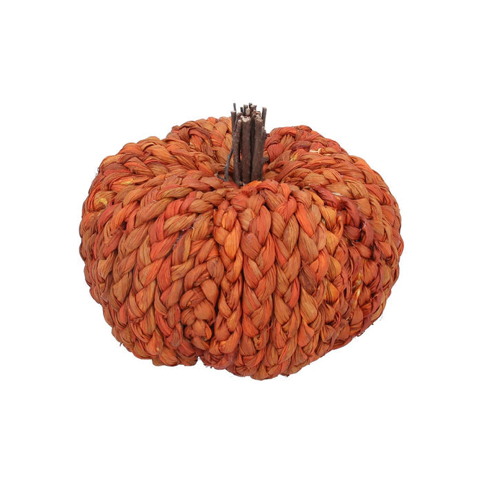 Gisela Graham Cornhusk Ornament - Orange Pumpkin