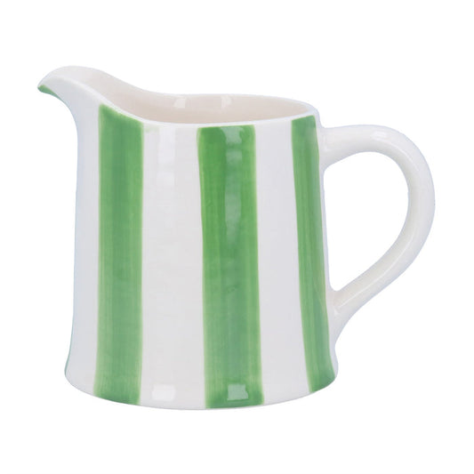 Gisela Graham Creamer Jug - Green Stripe