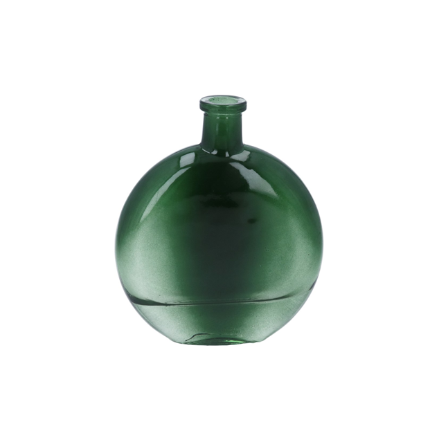 Gisela Graham Glass Disc Bud Vase - Emerald Green