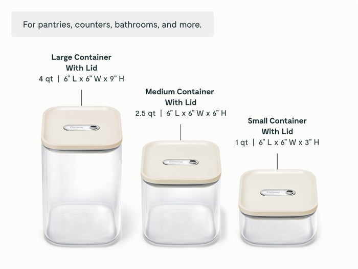 Glass Airtight Container Trio