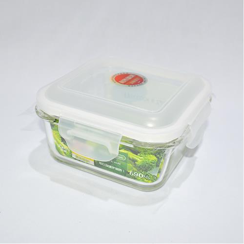 Glass storage dish w/snap lid 690 ML