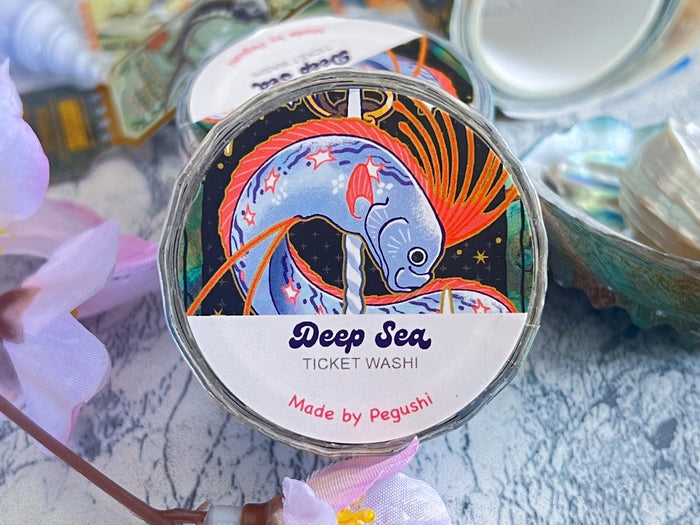 Gold Foil Deep Sea Ticket Washi Tape