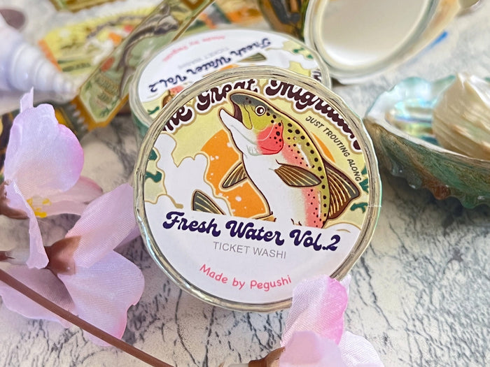 Gold Foil Fresh Water Vol.2 Ticket Washi Tape