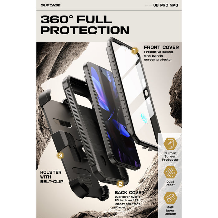 Google Pixel 9 Pro XL Unicorn Beetle PRO Mag Rugged Phone Case(open box)-Black