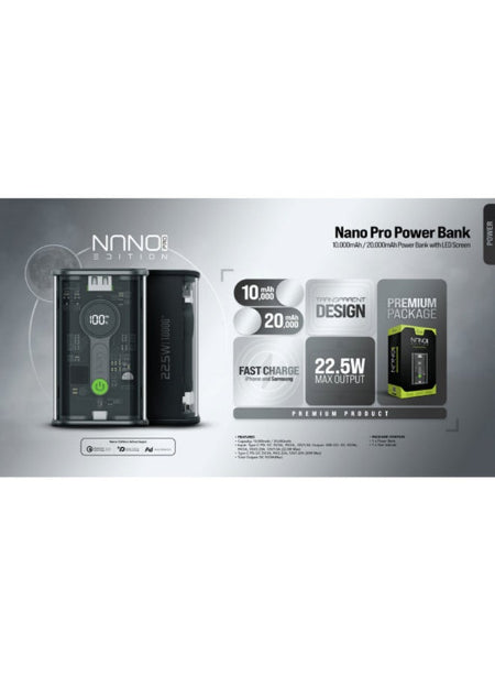 Goui Nano Pro Power Bank 10000Mah, Black