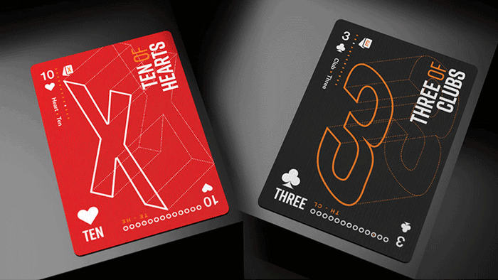 Grid Series Six Typographic Playing Cards