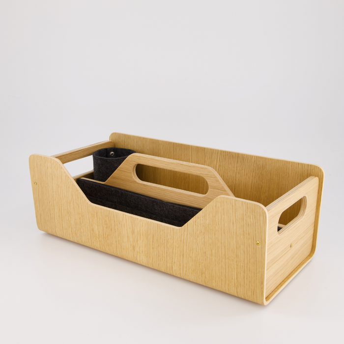 Gustav Dot portable desk organizer – angled view showing storage