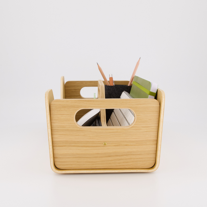 Gustav Dot desk organizer with pen holder and PET felt panel