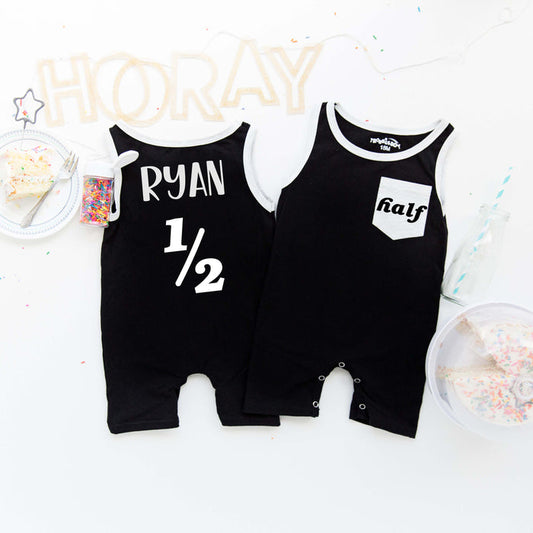 Half Birthday Shorts Romper