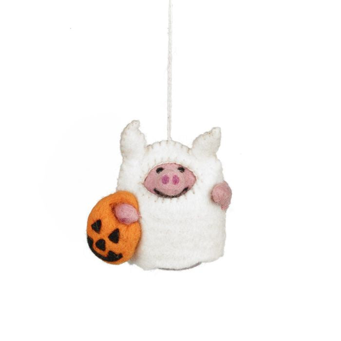 Halloween Felt Decoration - Boo! Pig