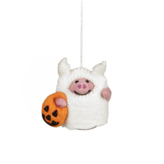 Halloween Felt Decoration - Boo! Pig