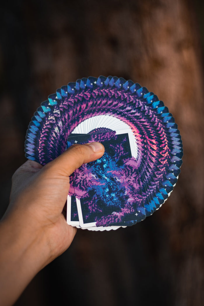Holographic Foiled Nebula Playing Cards Playing Cards by Emily Sleights