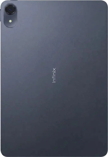 Dark blue tablet case with 'Infinix' branding on a black background