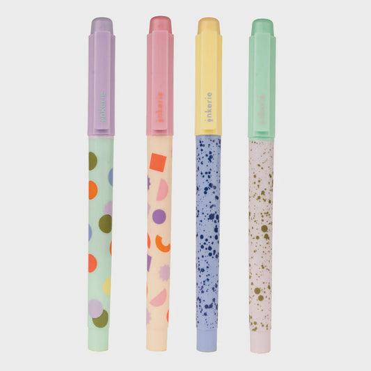 Inkerie Set Of 4 Erasable Highlighters