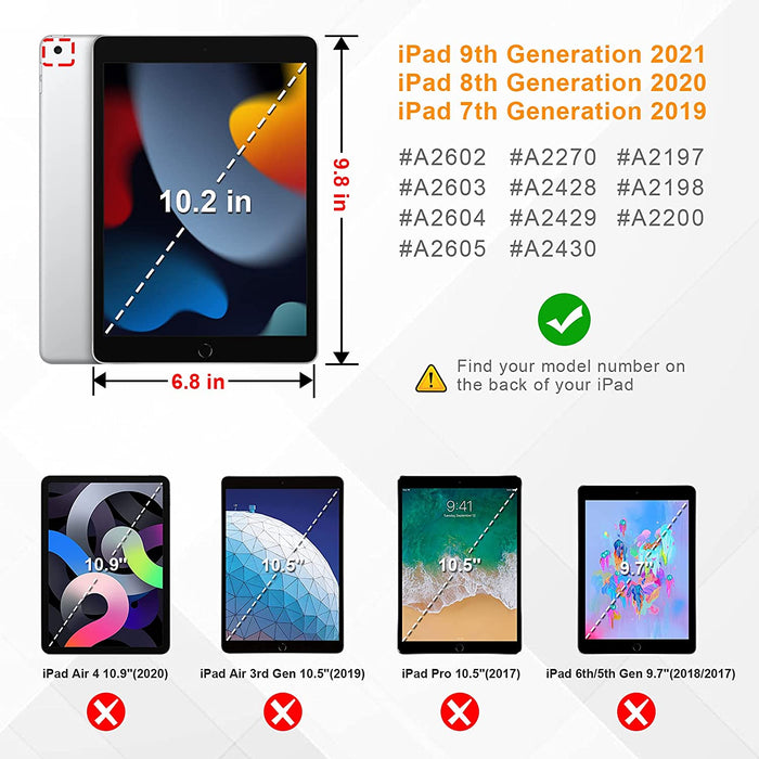 iPad 9th Gen (2021) / iPad 8th Gen / iPad 7th Gen Mighty Shield Rotating Case | Fintie