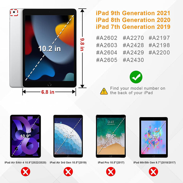 iPad 9th Gen / iPad 8th Gen / iPad 7th Gen 10.2" Shockproof Case w/ Multiple Angles | Fintie