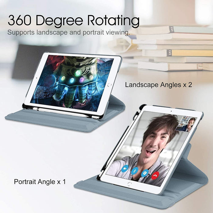 iPad 9th Gen / iPad 8th/7th Gen 360-Degree Rotating Case with Pencil Holder | Fintie