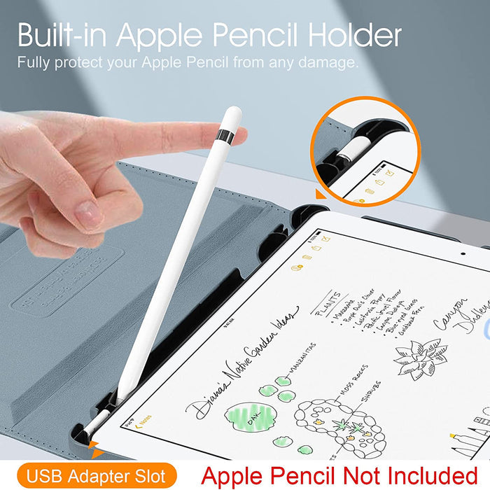 iPad 9th Gen / iPad 8th/7th Gen 360-Degree Rotating Case with Pencil Holder | Fintie