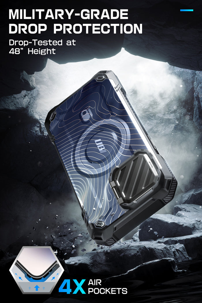 iPhone 15 Pro Max 6.7 inch Unicorn Beetle MAG XT MagSafe Case- Blue Ripple
