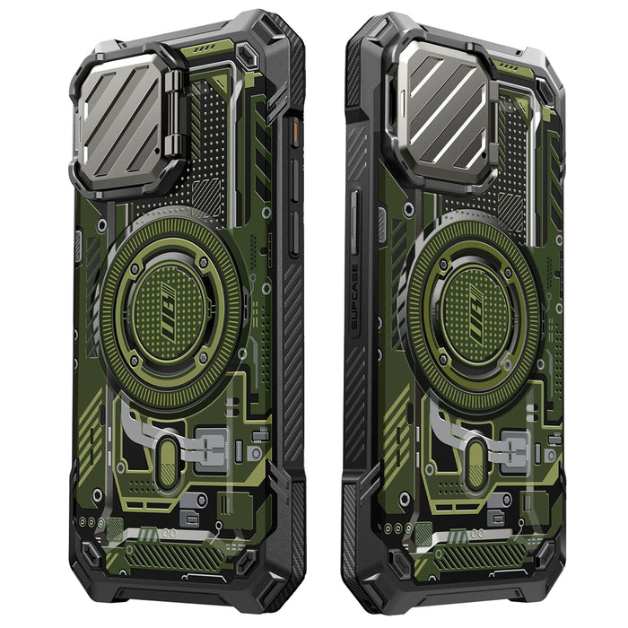 iPhone 15 Pro Max 6.7 inch Unicorn Beetle MAG XT MagSafe Case- Green Circuit