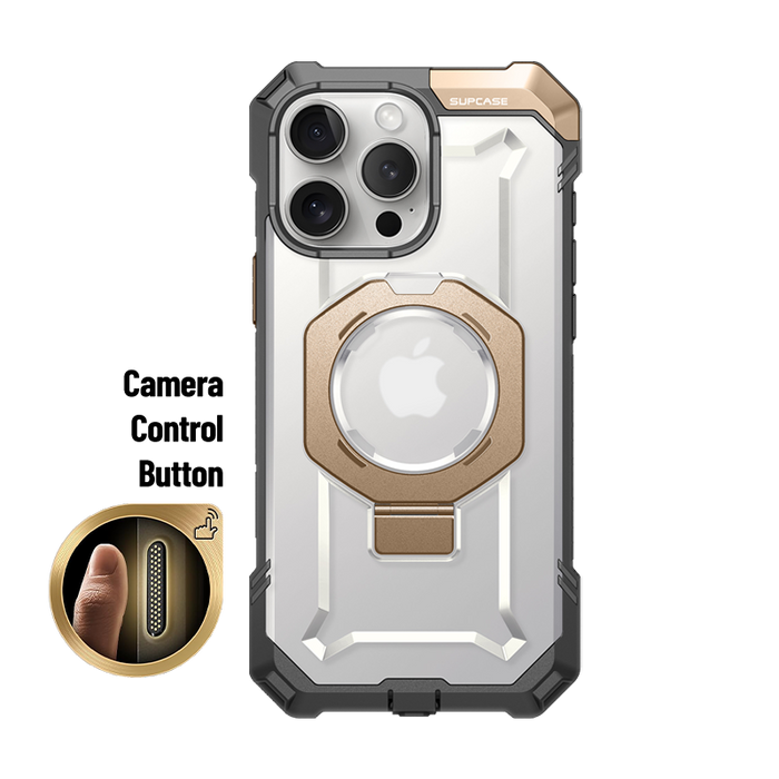 iPhone 16 Pro 6.3 inch UB Grip MagSafe Camera Control Button Phone Case-Gold