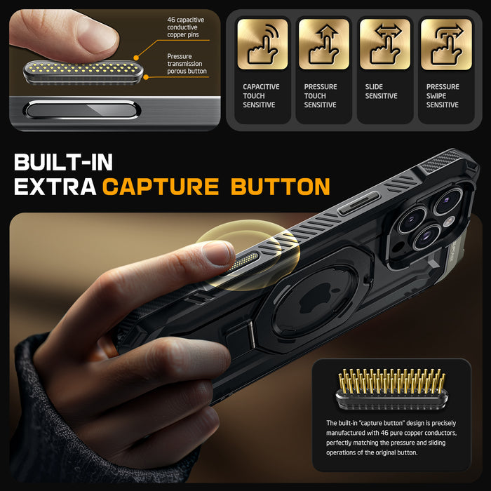 iPhone 16 Pro 6.3 inch UB Grip MagSafe Camera Control Button Phone Case(open box)-Black