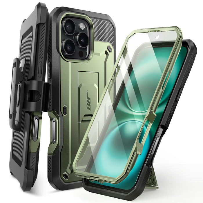 iPhone 16 Pro 6.3 inch Unicorn Beetle Pro Rugged Case(open box)-Dark Green
