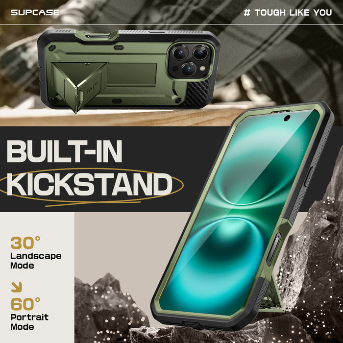 iPhone 16 Pro 6.3 inch Unicorn Beetle Pro Rugged Case(open box)-Dark Green