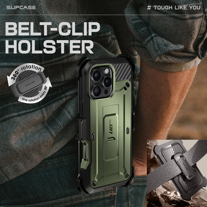 iPhone 16 Pro 6.3 inch Unicorn Beetle Pro Rugged Case(open box)-Dark Green