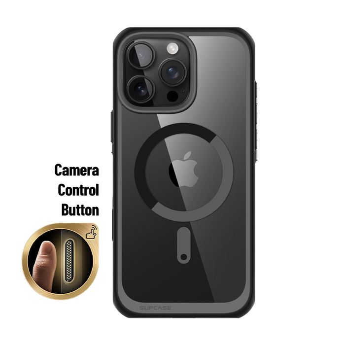 iPhone 16 Pro Max 6.9 inch Unicorn Beetle MAG Slim Clear MagSafe Camera Control Button Case-Black