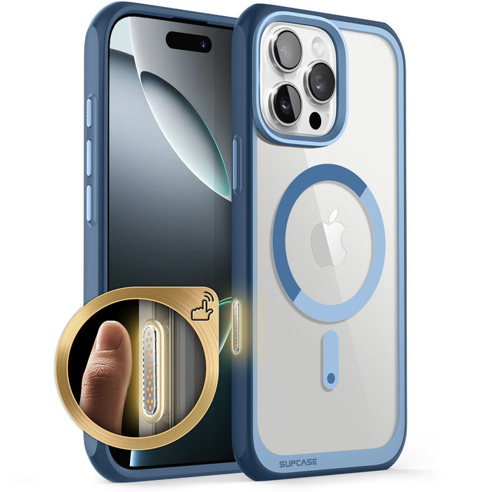 iPhone 16 Pro Max 6.9 inch Unicorn Beetle MAG Slim Clear MagSafe Camera Control Button Case-Blue