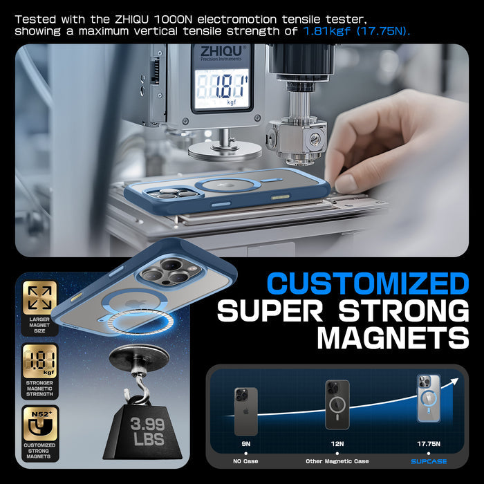 iPhone 16 Pro Max 6.9 inch Unicorn Beetle MAG Slim Clear MagSafe Camera Control Button Case(open box)-Blue