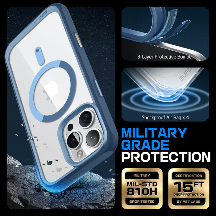 iPhone 16 Pro Max 6.9 inch Unicorn Beetle MAG Slim Clear MagSafe Camera Control Button Case-Blue