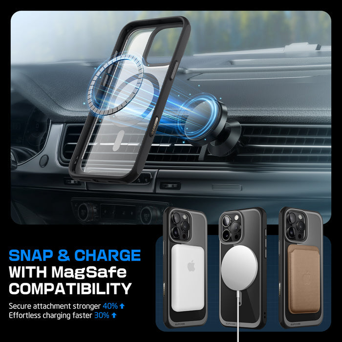 iPhone 16 Pro Max 6.9 inch Unicorn Beetle MAG Slim Clear MagSafe Camera Control Button Case-Black
