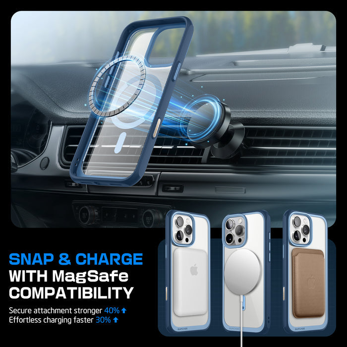 iPhone 16 Pro Max 6.9 inch Unicorn Beetle MAG Slim Clear MagSafe Camera Control Button Case-Blue