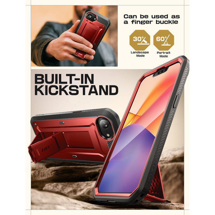 iPhone 16e  Unicorn Beetle Pro Rugged Case-Metallic Red