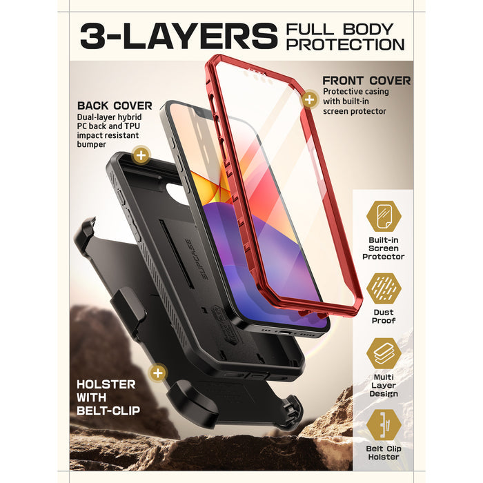 iPhone 16e  Unicorn Beetle Pro Rugged Case-Metallic Red