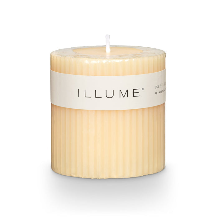 Isla Lily Small Fragranced Pillar Candle - Illume Candles - 46272004000