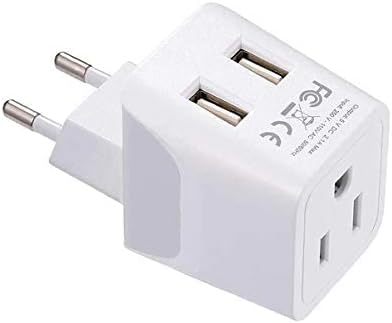 Israel, Palestine Adapter Plug Combo- Type H, C | Dual USB - Israeli Combo (CTU-9C-14)