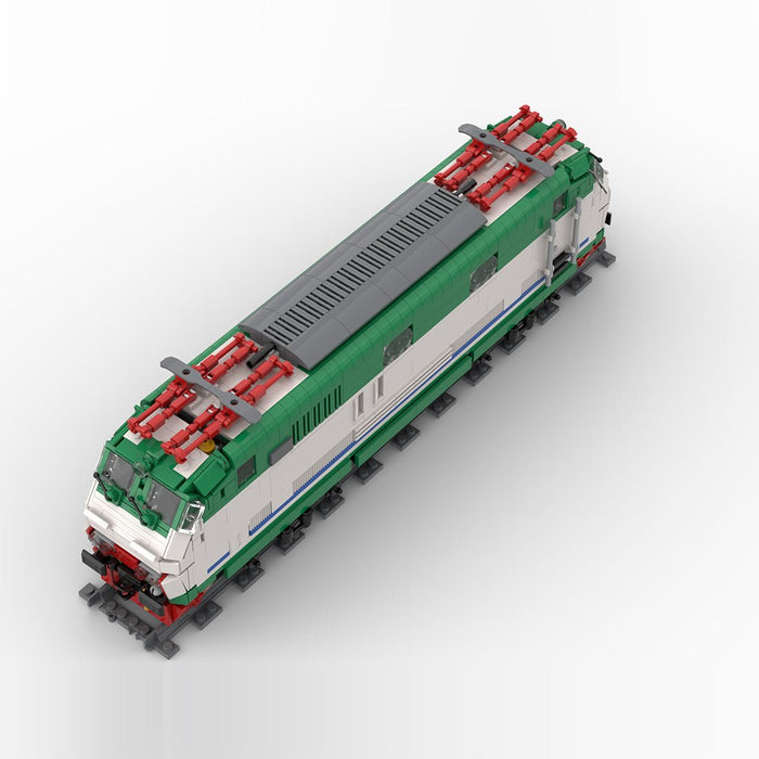 Italian E444R electric locomotive XMPR livery Klemmbausteine - LesDiy - Klemmbausteine