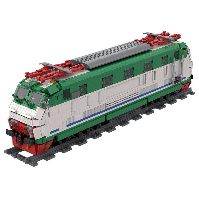 Italian E444R electric locomotive XMPR livery Klemmbausteine - LesDiy - Klemmbausteine