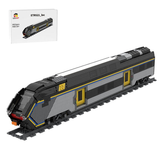 Italian E444R electric locomotive XMPR livery driver control head Klemmbausteine - LesDiy - Klemmbausteine
