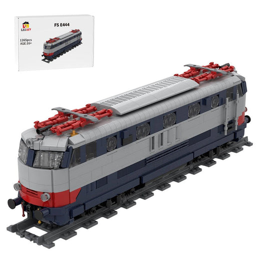 Italian FS E444 "Tartaruga" electric locomotive Klemmbausteine - LesDiy - Klemmbausteine