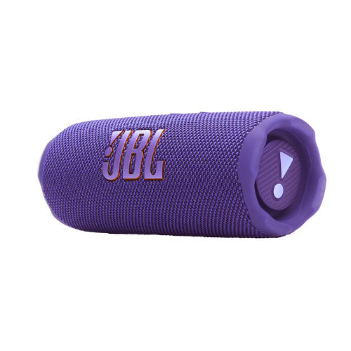 Purple JBL speaker on a white background